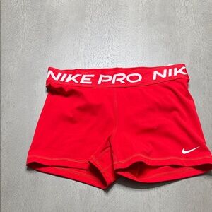 Nike Red Performance Shorts with White Accents